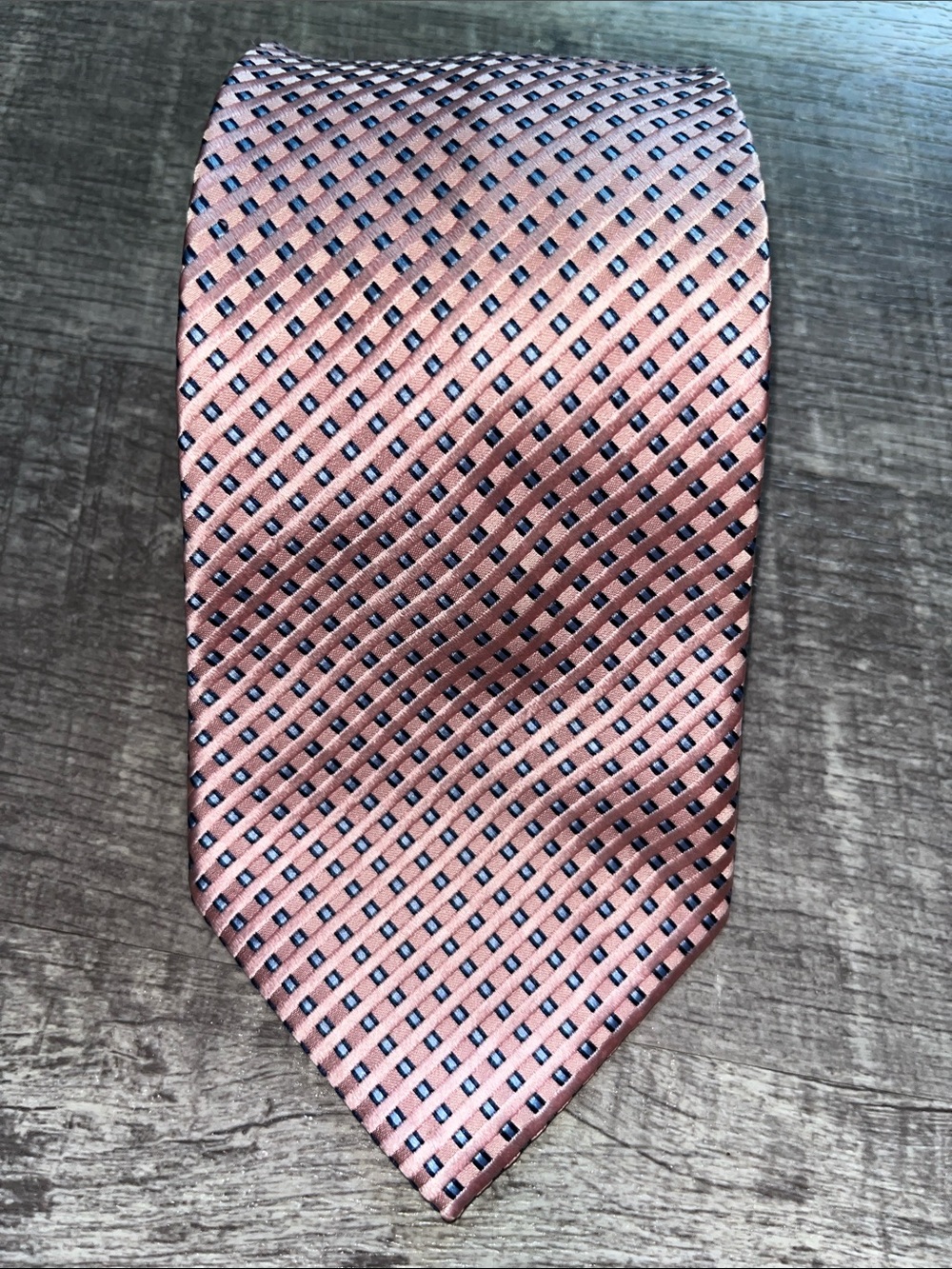 Michael Kors Pink and Blue 100% Silk Neck Tie